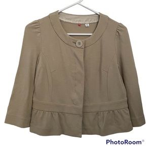 Retro Uniqlo Mini Skirt 2 Piece Suit — stretch knit fabric — Rare EUC — Size XS